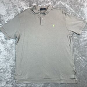 Polo Ralph Lauren Polo Shirt Mens Large Gray Green Preppy Designer Casual Office